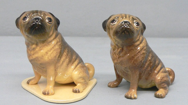 Hagen Renaker Pedigree Dog Pug Large Tan Ceramic Figurine 